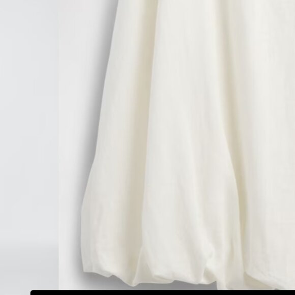 NWT GAP Linen Blend Off White Bubble Mini Dress - Picture 2 of 8